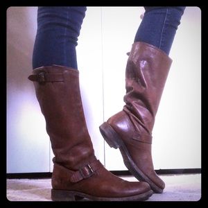 Frye Leather Mid-Calf Boots!